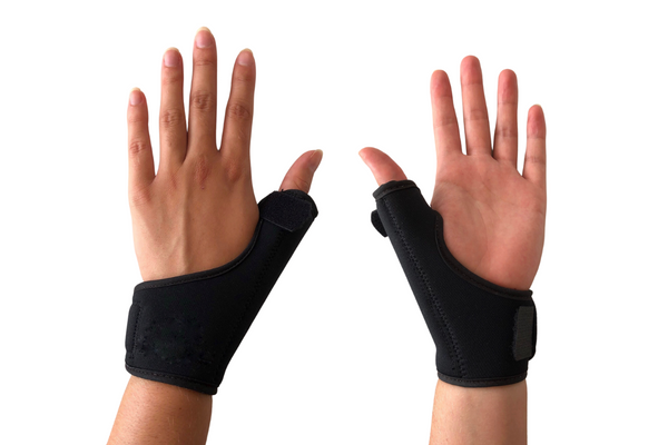 muñequera con férula pulgar bilateral color negro muñequera con férula pulgar bilateral color negro